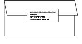 This graphic shows a folded self-mailer (invitational fold) basis weight 20 pounds as described in the text