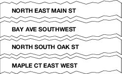 Spell out directionals if part of the delivery address name. Spell out directionals if part of the delivery address name.