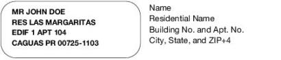 Sample of condominium without a street name.